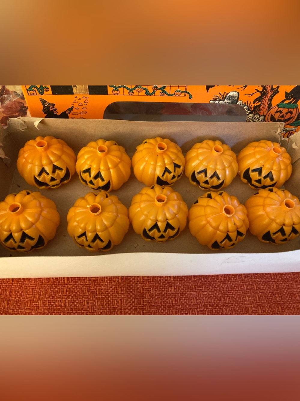 10 Pumpkins Use w String Lights or Any Halloween Decor $10/All Pumpkins Only